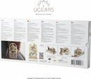 UGears 3D: 20 Minutes Timer DIY kit featuring intricate mechanical gears and hour markers. Wooden structure with a vintage design ideal for educational building projects.
