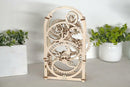 UGears 3D 20-Minute Timer DIY kit featuring intricate gears and wooden construction. Perfect for hands-on learning and creativity, this mechanical timer adds a charming decor element.