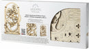 UGears 3D Mechanical 20 Minute Timer DIY kit. The packaging shows intricate wooden gears and mechanisms, ready to be assembled. Ideal for both educational and decorative purposes.