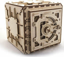 The UGears 3D Safe is a meticulously crafted mechanical puzzle, showcasing intricate wooden design with gears and a dial mechanism. It is a DIY kit that provides a challenging yet rewarding building experience. The neutral wooden finish adds an elegant touch, making it a visually appealing addition for enthusiasts and collectors alike.