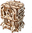 The UGears 3D Deck Box is a beautifully detailed DIY mechanical puzzle made from high-quality wood. It features intricate laser-cut designs showcasing a classic, vintage aesthetic. The structure consists of interlocking pieces forming a decorative box, perfect for storage or as an intriguing display item.