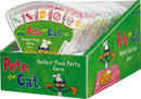 Pete the Cat Perfect Pizza Party Game from Briarpatch Inc. The game features vibrant packaging with colorful illustrations of pizza toppings and the character Pete the Cat wearing a chef's hat. Designed for 2 players, suitable for ages 4 and up, the box highlights the fun of creating the perfect pizza in a playful and engaging way.