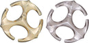 The Cast Rotor puzzle by Hanayama is a mechanical puzzle featuring a unique design with two intertwined pieces, one in a polished gold finish and the other in a sleek silver finish. The puzzle is designed to challenge users to separate and reassemble the pieces, providing an engaging and thoughtful experience for puzzle enthusiasts.