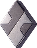 The Cast Diamond is a sleek, metallic mechanical puzzle by Hanayama, featuring a unique geometric design with smooth, polished surfaces and contrasting textures. Its diamond shape and intricate components invite puzzlers to engage their problem-solving skills as they manipulate the pieces to solve the puzzle.