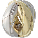 The Hanayama Cast Twist is a beautifully crafted mechanical puzzle featuring interlocking pieces designed in a sleek, contemporary style. Its metallic finish reflects both silver and gold tones, creating a visually appealing challenge that captivates both puzzle enthusiasts and collectors. This puzzle provides an engaging experience as players twist and turn the pieces to find a solution, offering not just a challenge but also a decorative object for display.