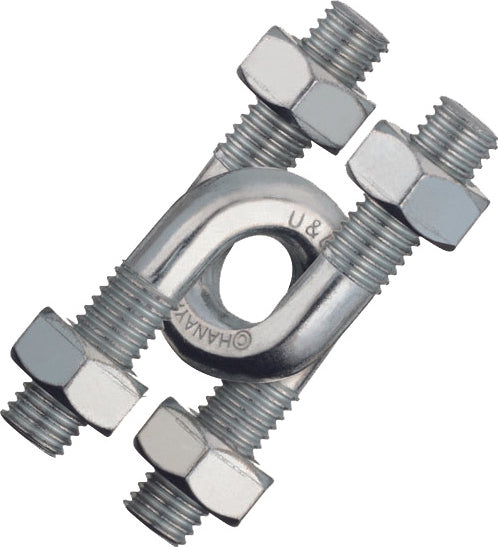 The Cast U&U mechanical puzzle by Hanayama features an intricate design of interlocking metal pieces shaped like a U with attached bolts and nuts. This challenging puzzle requires critical thinking and problem-solving skills to unlock its hidden mechanisms.