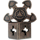Cast O'Gear by Hanayama is a complex mechanical puzzle featuring intricate designs and a bronze finish. Its unique shape includes gears and cross-like elements, challenging users to unlock its secrets. Perfect for puzzle enthusiasts looking for a stimulating and rewarding experience.