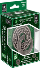 The Hanayama Cast Labyrinth is a challenging mechanical puzzle featuring a complex maze design. Made of durable metal, the puzzle comes neatly packaged with instructions indicating its difficulty level of 5. Its unique design requires critical thinking and skill to disassemble and then reassemble. Perfect for puzzle enthusiasts and collectors.