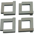 Hanayama Cast Quartet mechanical puzzle featuring four interconnected square pieces made of high-quality metal, designed to challenge and engage puzzle enthusiasts. Perfect for improving critical thinking and problem-solving skills.