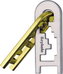 The Hanayama Cast Keyhole is a beautifully designed mechanical puzzle featuring a unique keyhole shape. Made from high-quality metal, the puzzle consists of two interconnected pieces, one gold and one silver, that challenge users to disentangle them. Ideal for puzzle enthusiasts, it combines aesthetic appeal with brain-teasing fun, making it a perfect addition to any collection.