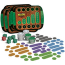 Rollers Deluxe game by USAopoly featuring multiple game boards, colorful tokens, dice, and scoring chips. Ideal for family game nights and gatherings.