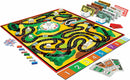 The Game of Life board game by Winning Moves. Features a colorful game board with winding paths, houses, money, and player pieces. The game includes bills of various denominations.