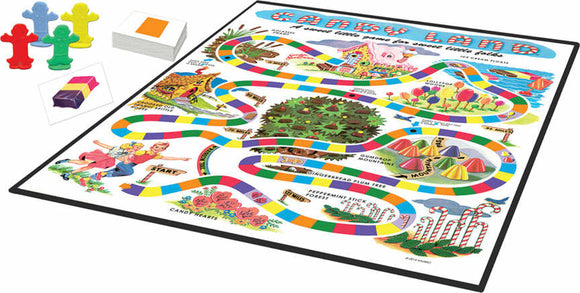 The Candy Land board game by Winning Moves features a colorful winding path with vibrant illustrations of candy-themed locations and characters. The game includes colorful game pieces and a deck of cards, perfect for family fun and engaging gameplay. Ideal for children and families, it encourages imagination and strategic thinking.